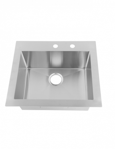 Stainless Steel RD2522-12” Laundry Single Bowl Top-mount Sink
