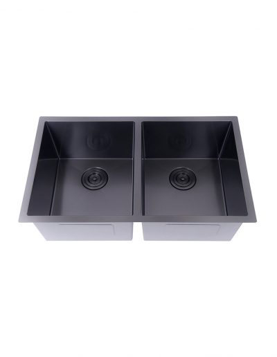 Stainless Steel RD3219D-Black Double Bowl Undermount Sink