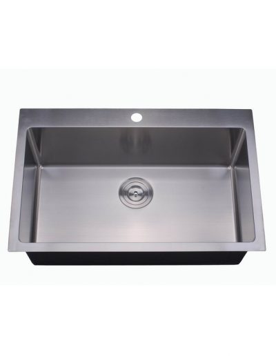 Stainless Steel RD3322S-9” Single Bowl Top-mount Sink